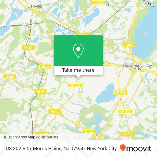 Mapa de US 202 Rita, Morris Plains, NJ 07950