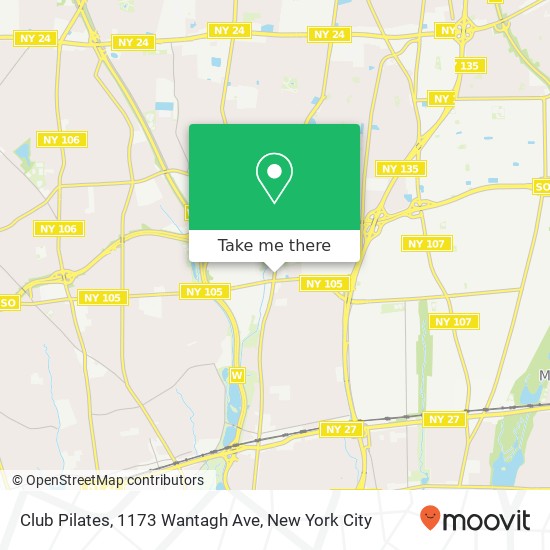 Mapa de Club Pilates, 1173 Wantagh Ave