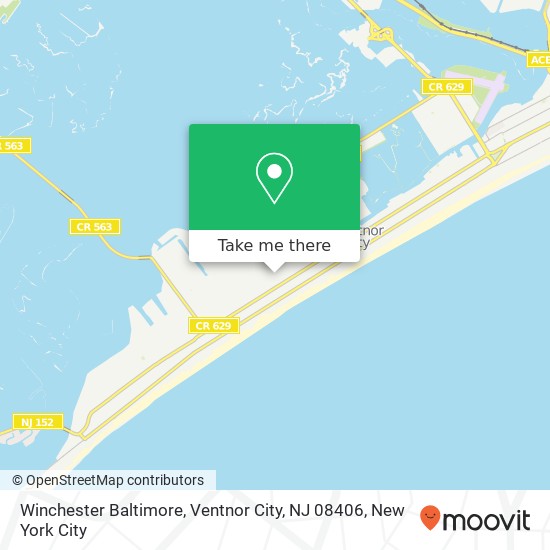 Mapa de Winchester Baltimore, Ventnor City, NJ 08406