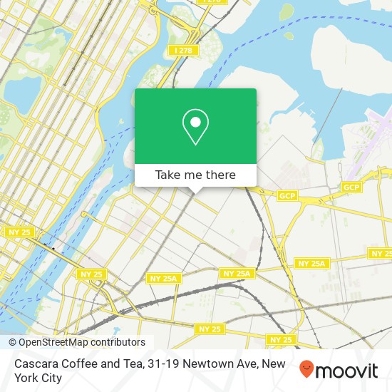 Mapa de Cascara Coffee and Tea, 31-19 Newtown Ave