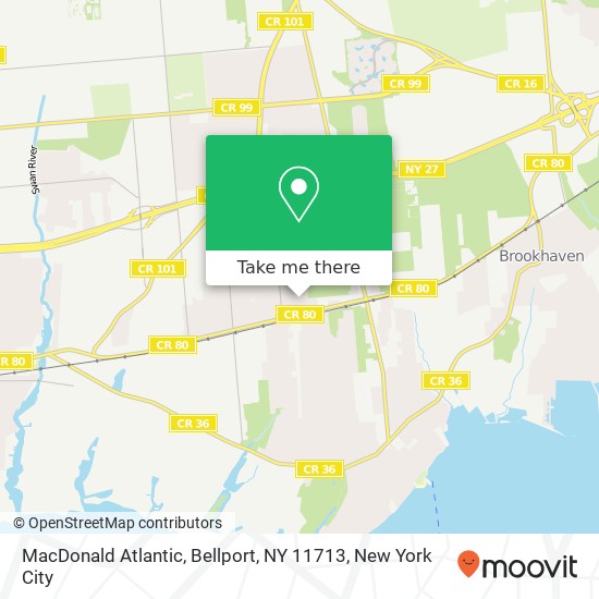 Mapa de MacDonald Atlantic, Bellport, NY 11713