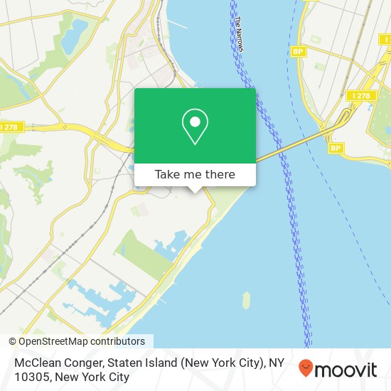 Mapa de McClean Conger, Staten Island (New York City), NY 10305