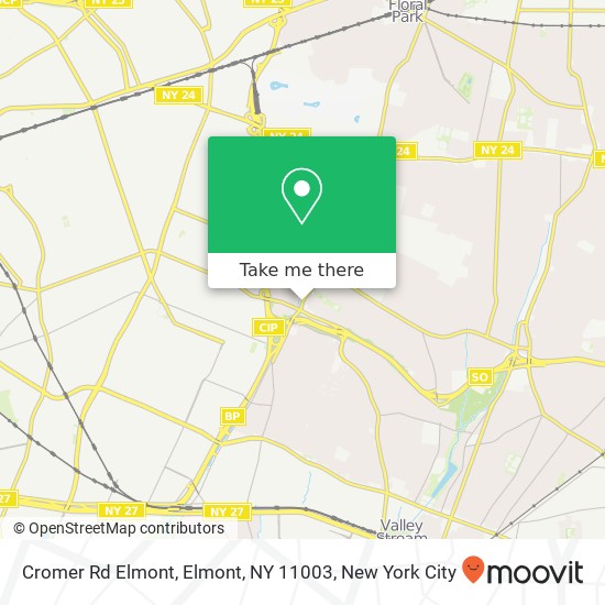 Cromer Rd Elmont, Elmont, NY 11003 map