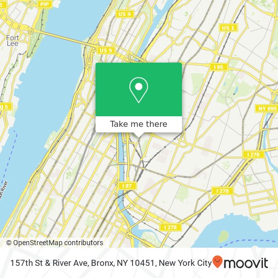 Mapa de 157th St & River Ave, Bronx, NY 10451