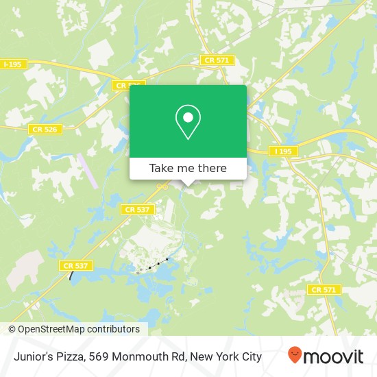 Mapa de Junior's Pizza, 569 Monmouth Rd