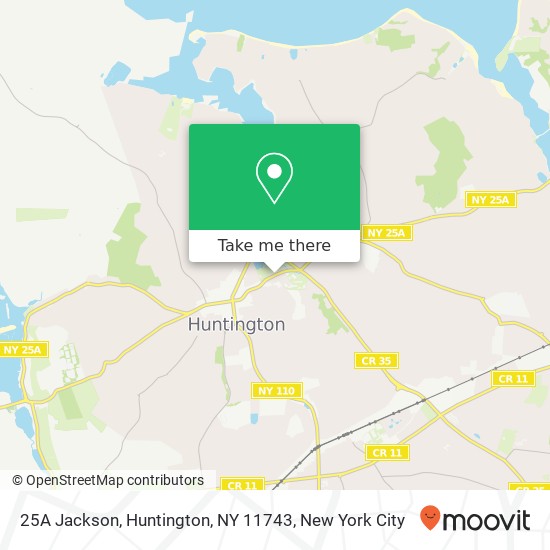 Mapa de 25A Jackson, Huntington, NY 11743