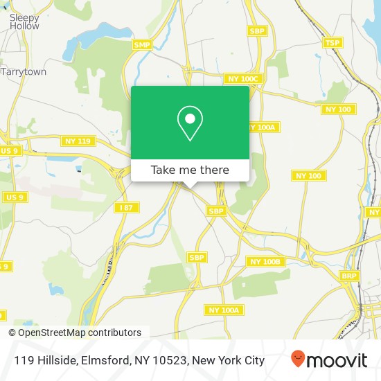 Mapa de 119 Hillside, Elmsford, NY 10523