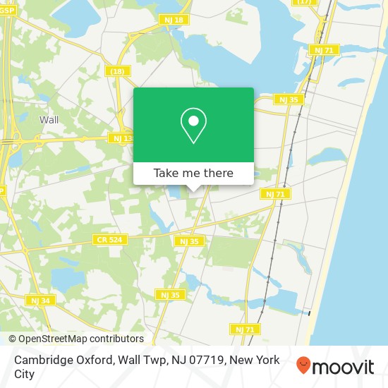 Cambridge Oxford, Wall Twp, NJ 07719 map