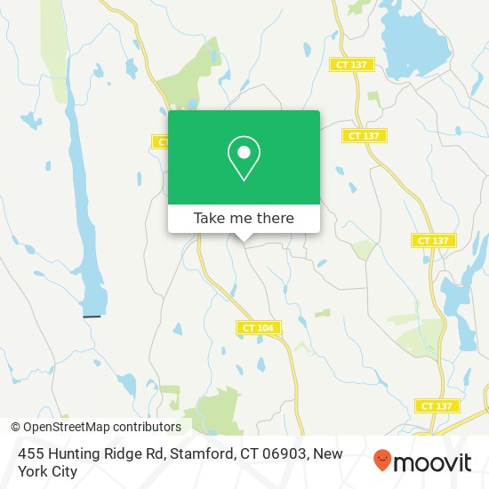 Mapa de 455 Hunting Ridge Rd, Stamford, CT 06903