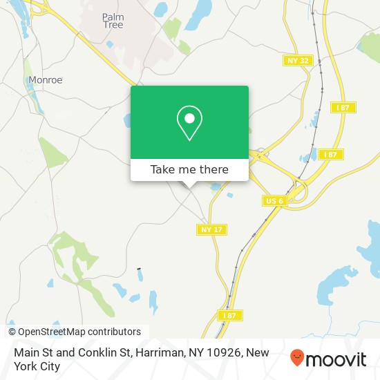 Mapa de Main St and Conklin St, Harriman, NY 10926