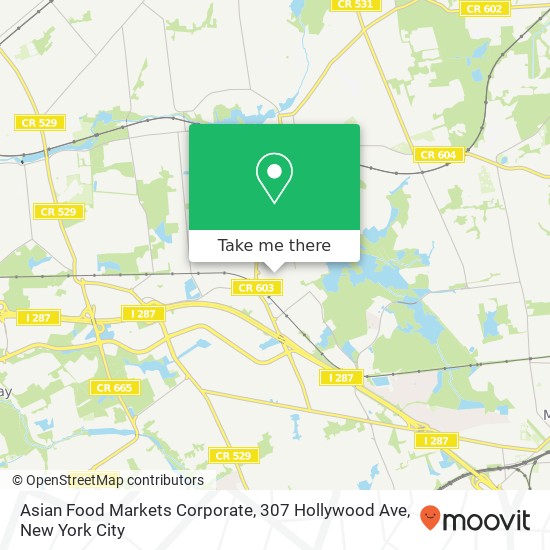 Asian Food Markets Corporate, 307 Hollywood Ave map