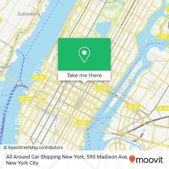 All Around Car Shipping New York, 590 Madison Ave map
