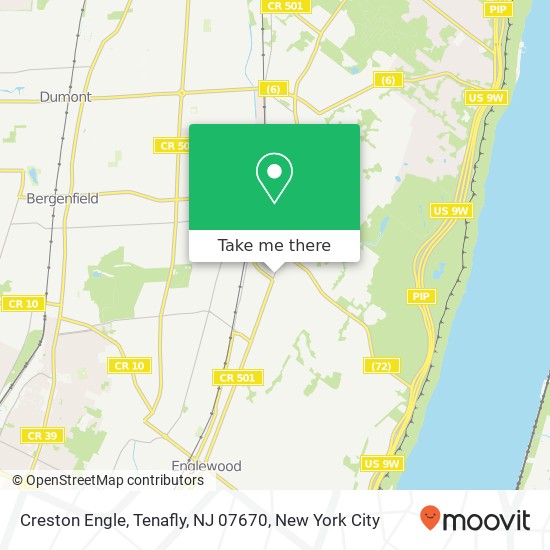Mapa de Creston Engle, Tenafly, NJ 07670