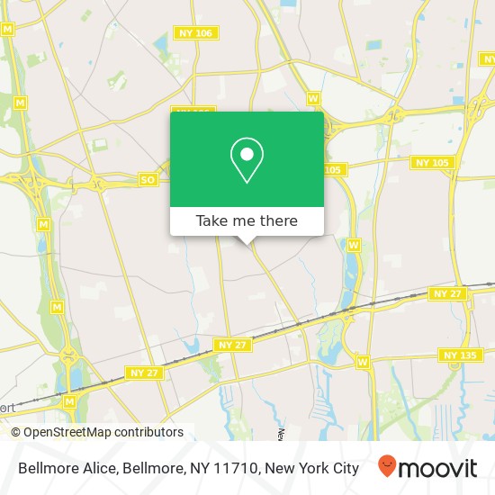 Mapa de Bellmore Alice, Bellmore, NY 11710