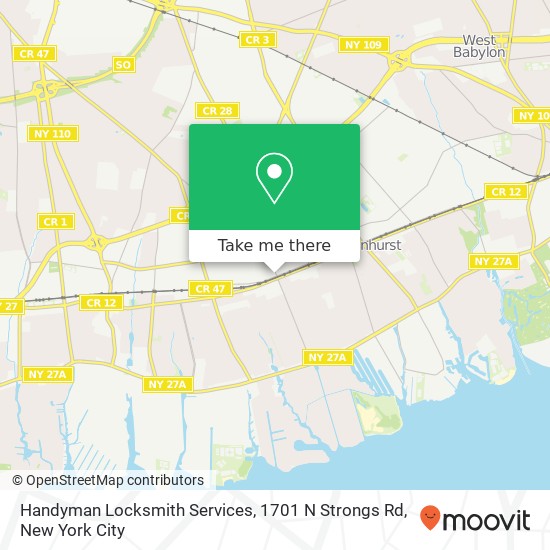 Handyman Locksmith Services, 1701 N Strongs Rd map