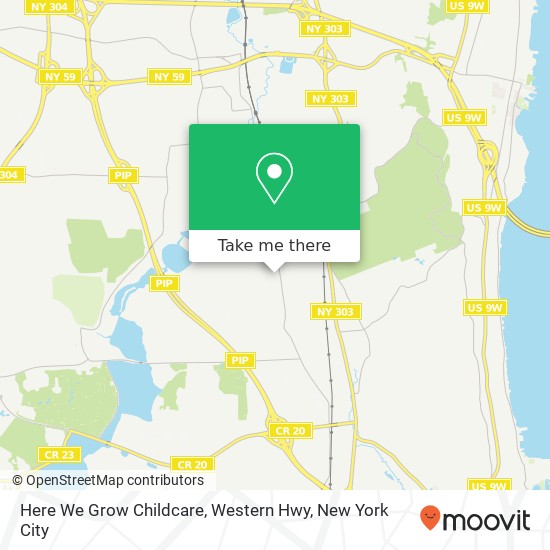 Here We Grow Childcare, Western Hwy map