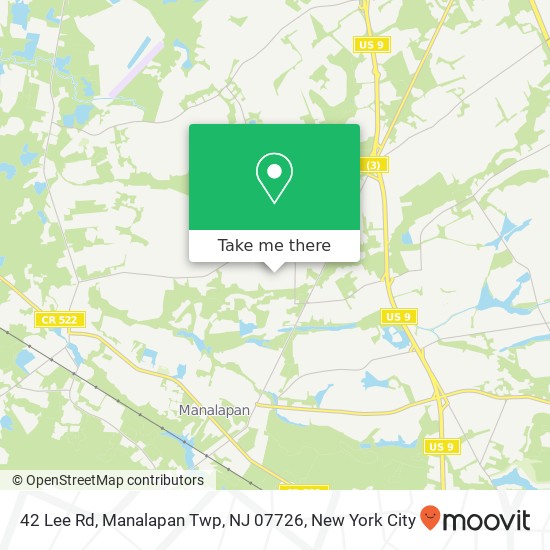 42 Lee Rd, Manalapan Twp, NJ 07726 map