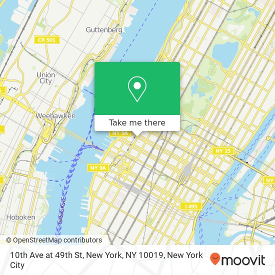 Mapa de 10th Ave at 49th St, New York, NY 10019