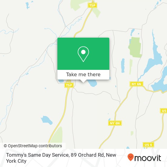 Tommy's Same Day Service, 89 Orchard Rd map