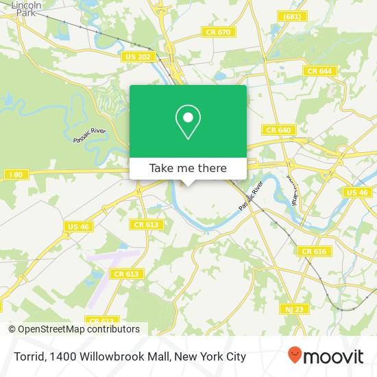 Mapa de Torrid, 1400 Willowbrook Mall