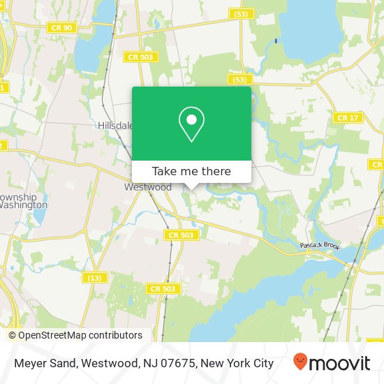 Meyer Sand, Westwood, NJ 07675 map