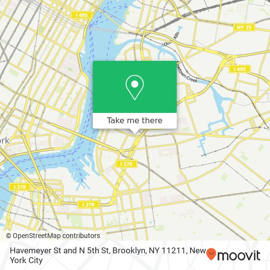 Mapa de Havemeyer St and N 5th St, Brooklyn, NY 11211