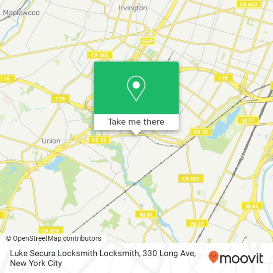 Mapa de Luke Secura Locksmith Locksmith, 330 Long Ave