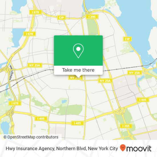 Hwy Insurance Agency, Northern Blvd map