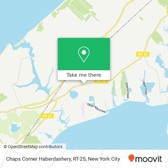 Mapa de Chaps Corner Haberdashery, RT-25