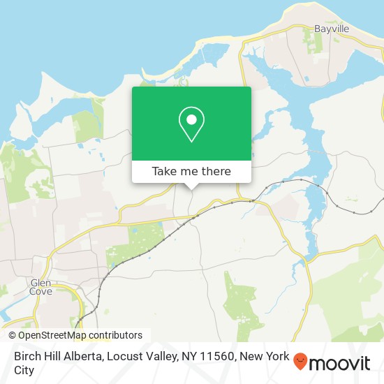 Mapa de Birch Hill Alberta, Locust Valley, NY 11560