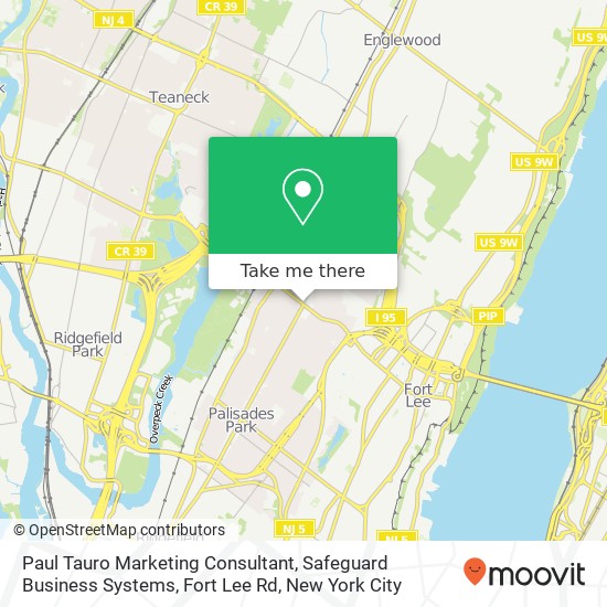 Mapa de Paul Tauro Marketing Consultant, Safeguard Business Systems, Fort Lee Rd