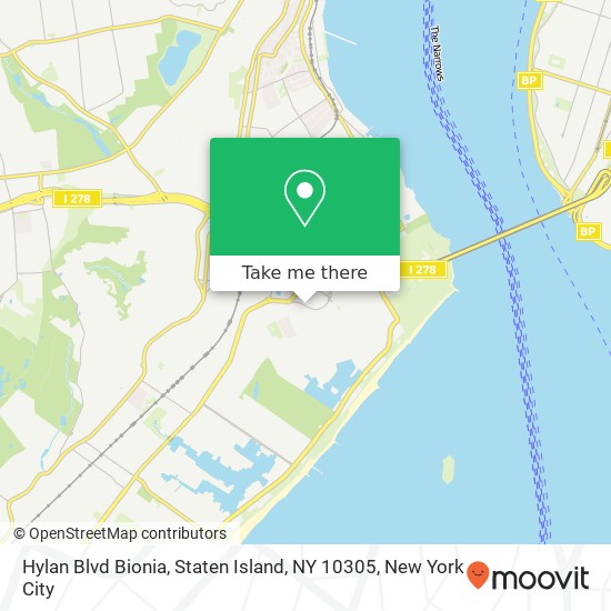 Mapa de Hylan Blvd Bionia, Staten Island, NY 10305