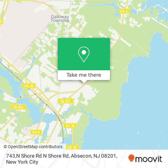 Mapa de 743,N Shore Rd N Shore Rd, Absecon, NJ 08201