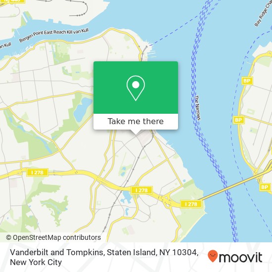 Mapa de Vanderbilt and Tompkins, Staten Island, NY 10304