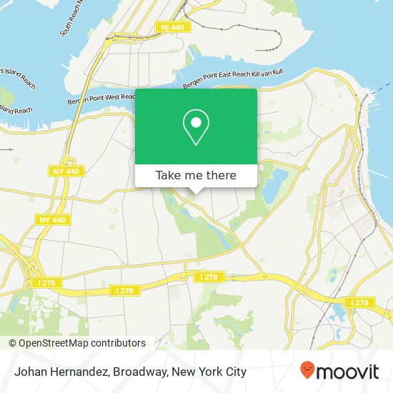 Mapa de Johan Hernandez, Broadway