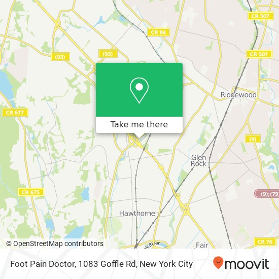 Mapa de Foot Pain Doctor, 1083 Goffle Rd