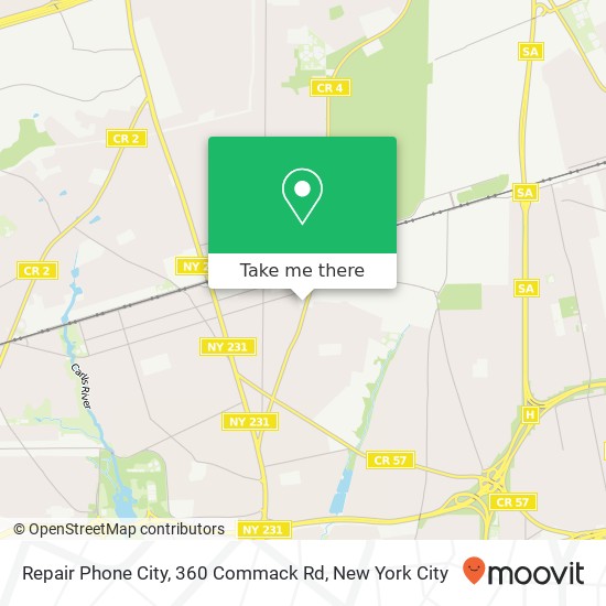 Repair Phone City, 360 Commack Rd map