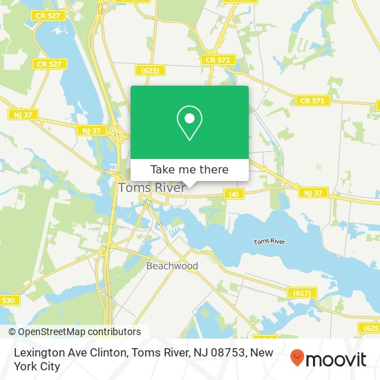 Lexington Ave Clinton, Toms River, NJ 08753 map