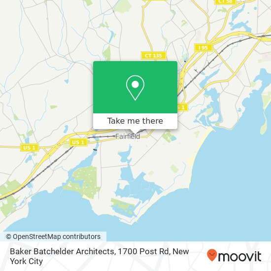 Mapa de Baker Batchelder Architects, 1700 Post Rd
