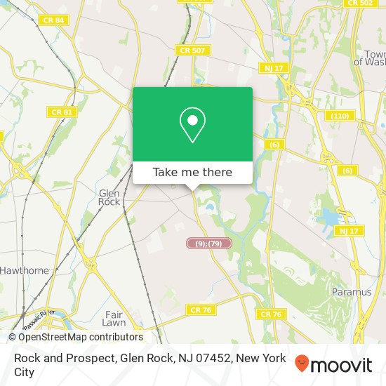 Mapa de Rock and Prospect, Glen Rock, NJ 07452