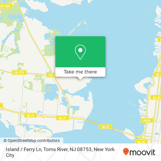 Island / Ferry Ln, Toms River, NJ 08753 map