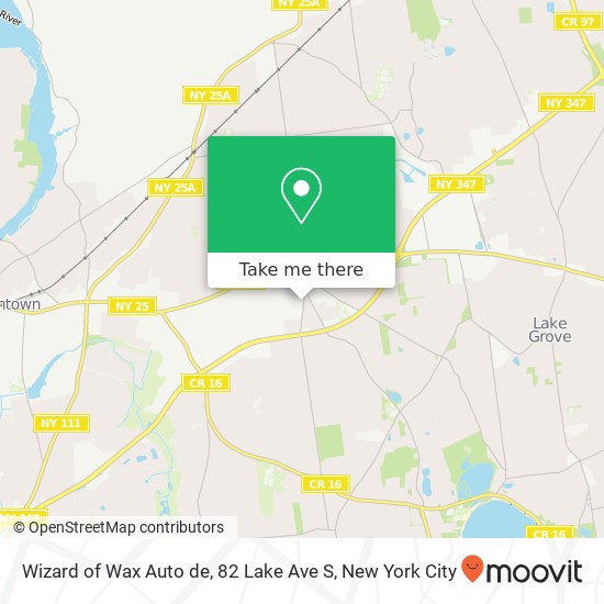 Mapa de Wizard of Wax Auto de, 82 Lake Ave S