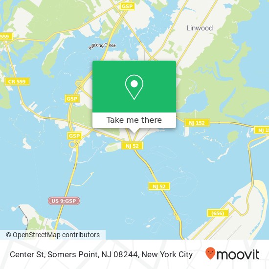 Mapa de Center St, Somers Point, NJ 08244