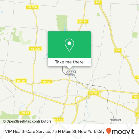 Mapa de VIP Health Care Service, 75 N Main St