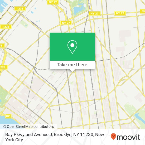 Mapa de Bay Pkwy and Avenue J, Brooklyn, NY 11230