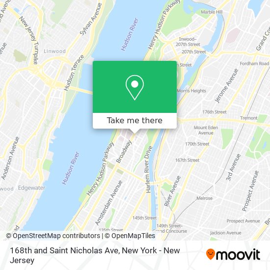 Mapa de 168th and Saint Nicholas Ave