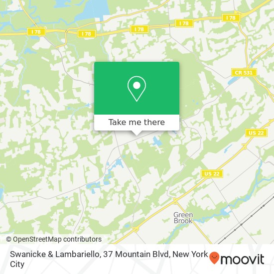 Mapa de Swanicke & Lambariello, 37 Mountain Blvd