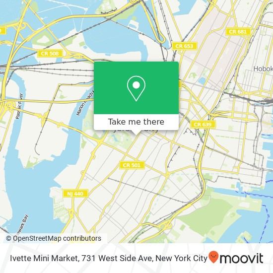 Mapa de Ivette Mini Market, 731 West Side Ave