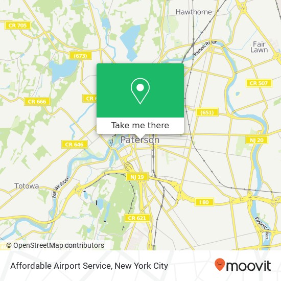 Mapa de Affordable Airport Service