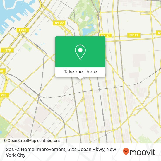 Mapa de Sas -Z Home Improvement, 622 Ocean Pkwy